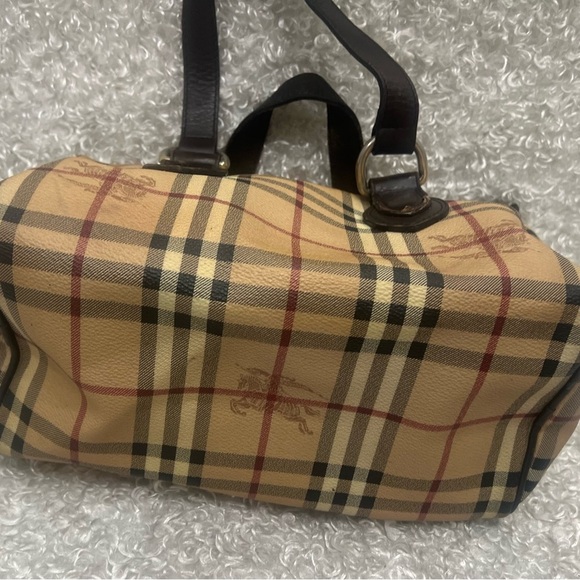 BURBERRY Nova Check Boston Bag PVC Leather Beige - Picture 14 of 16
